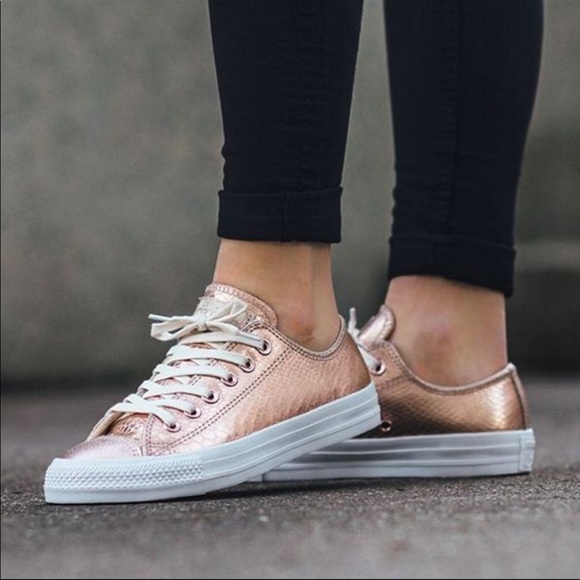 converse all star rose gold metallic